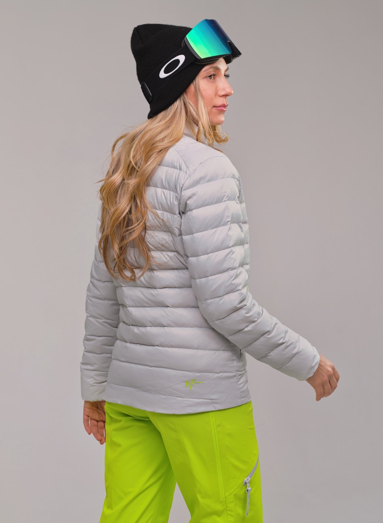 womens gray puffer jacket - InkLine