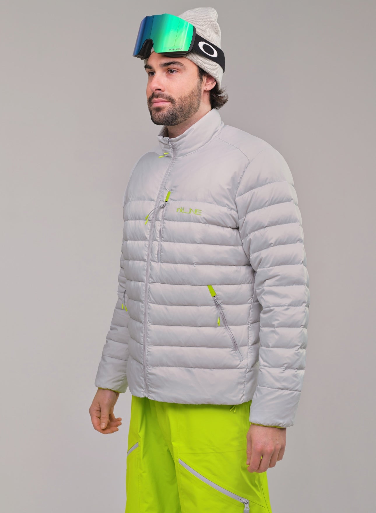 mens gray puffer jacket - InkLine