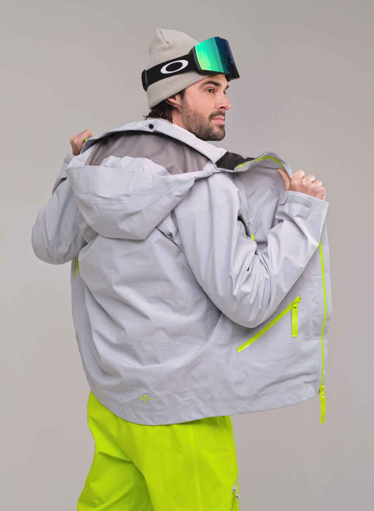 mens grey ski and snowboard outfit - InkLine