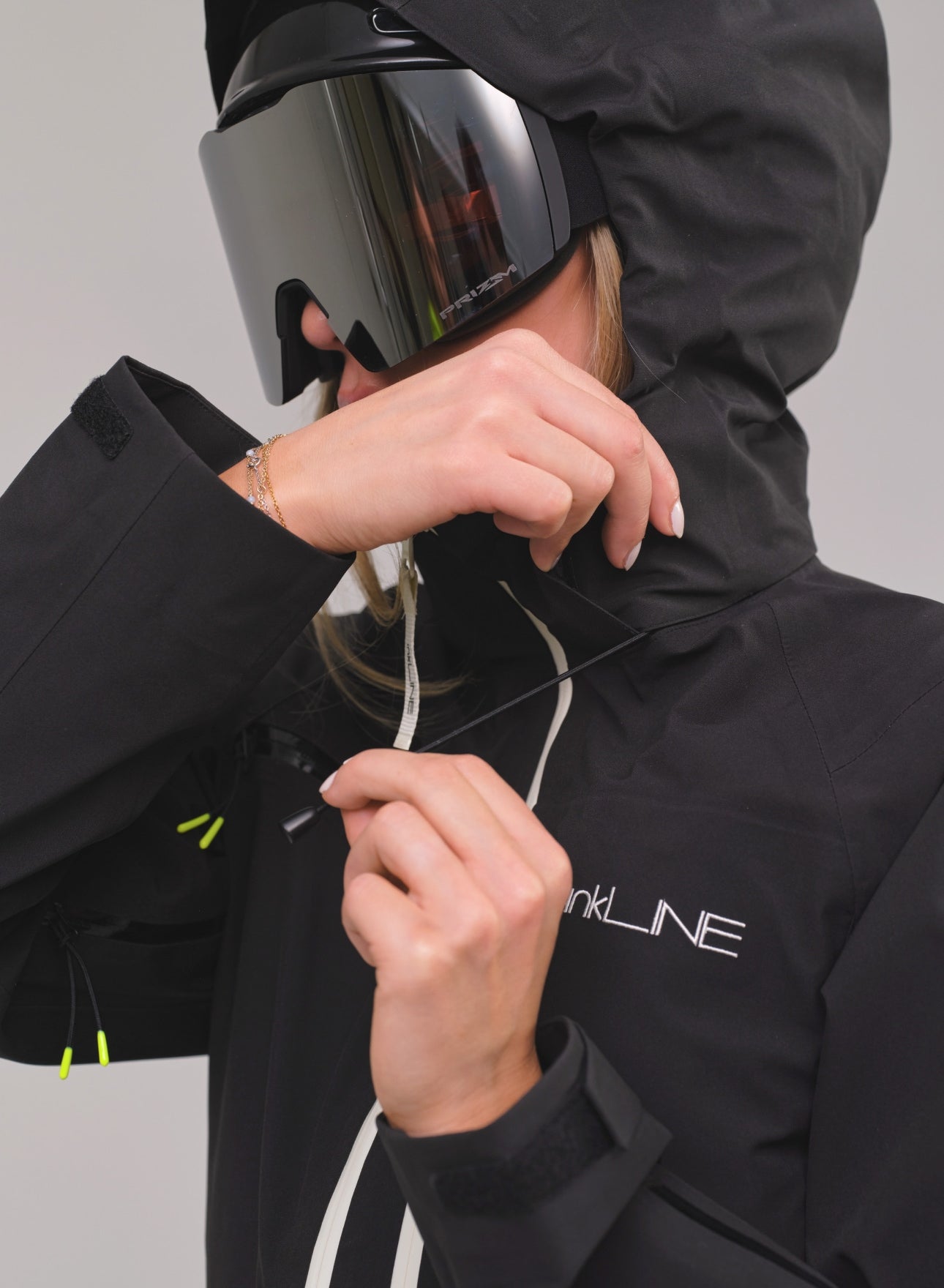 womens black ski and snowboard jacket - InkLine