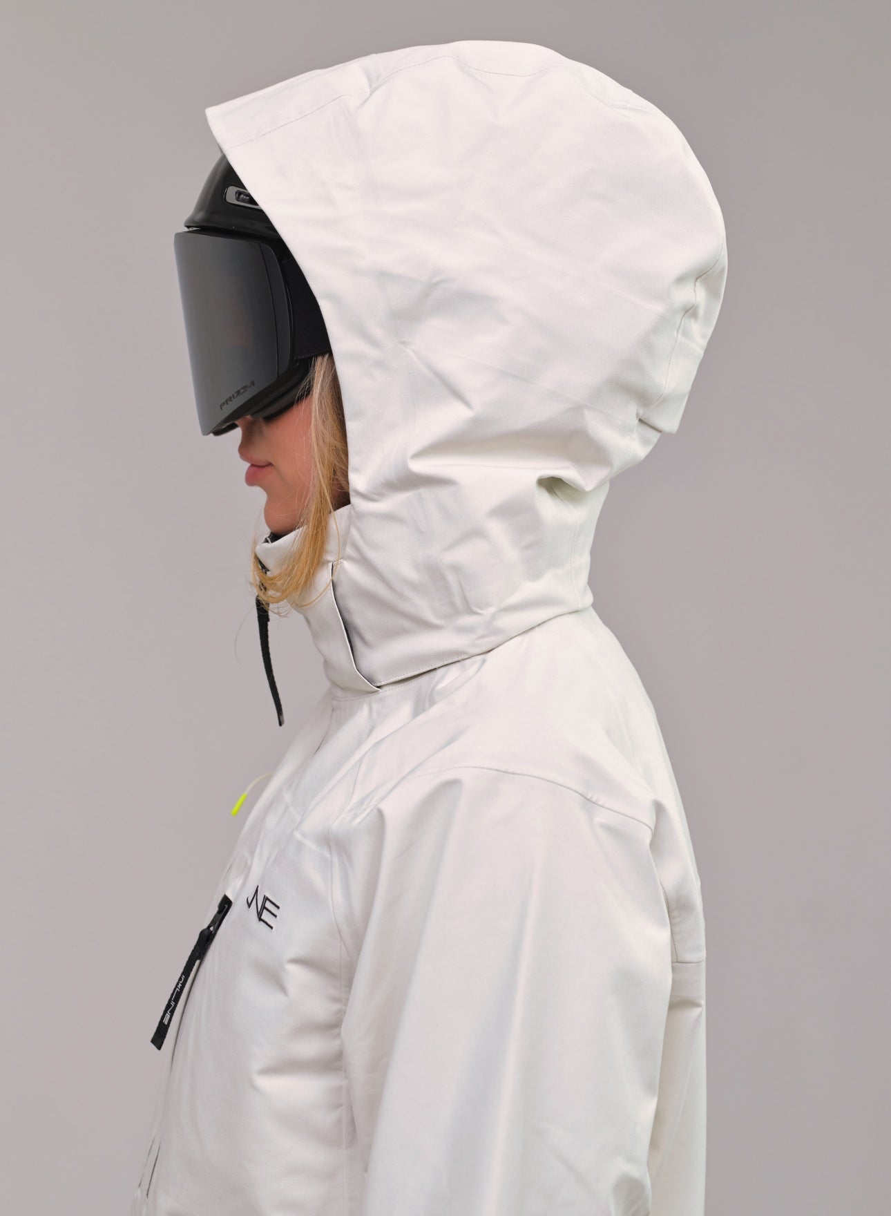 womens white shell ski and snowboard jacket- InkLine