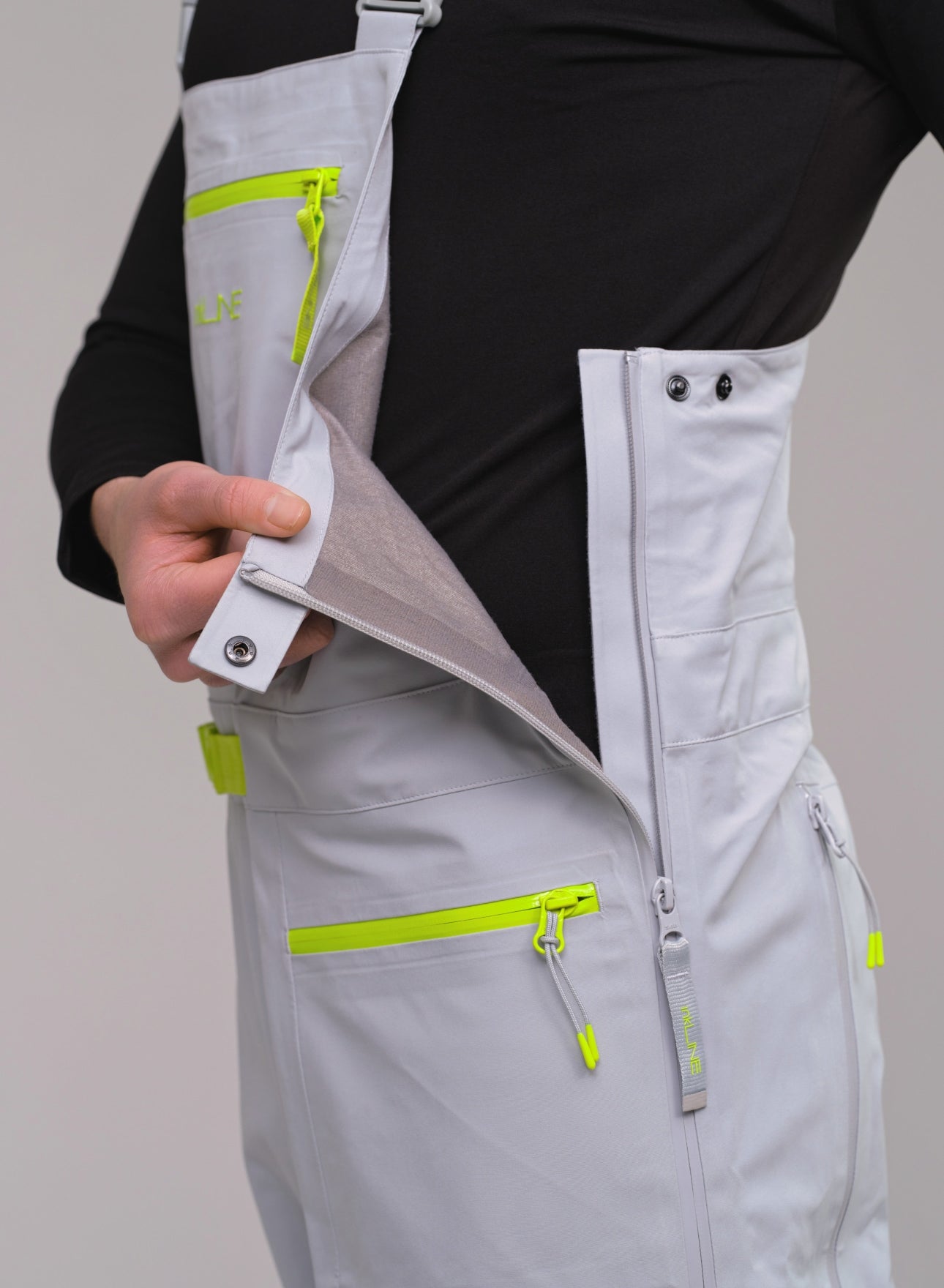 mens grey waterproof ski and snowboard pants
