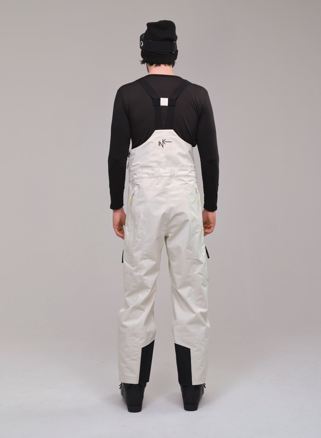 mens white ski and snowboard bibs