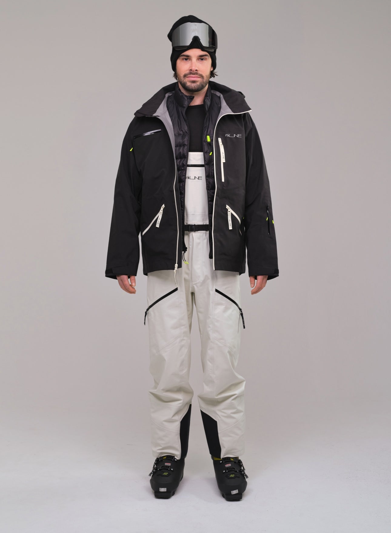mens matching cream ski and snowboard outfit